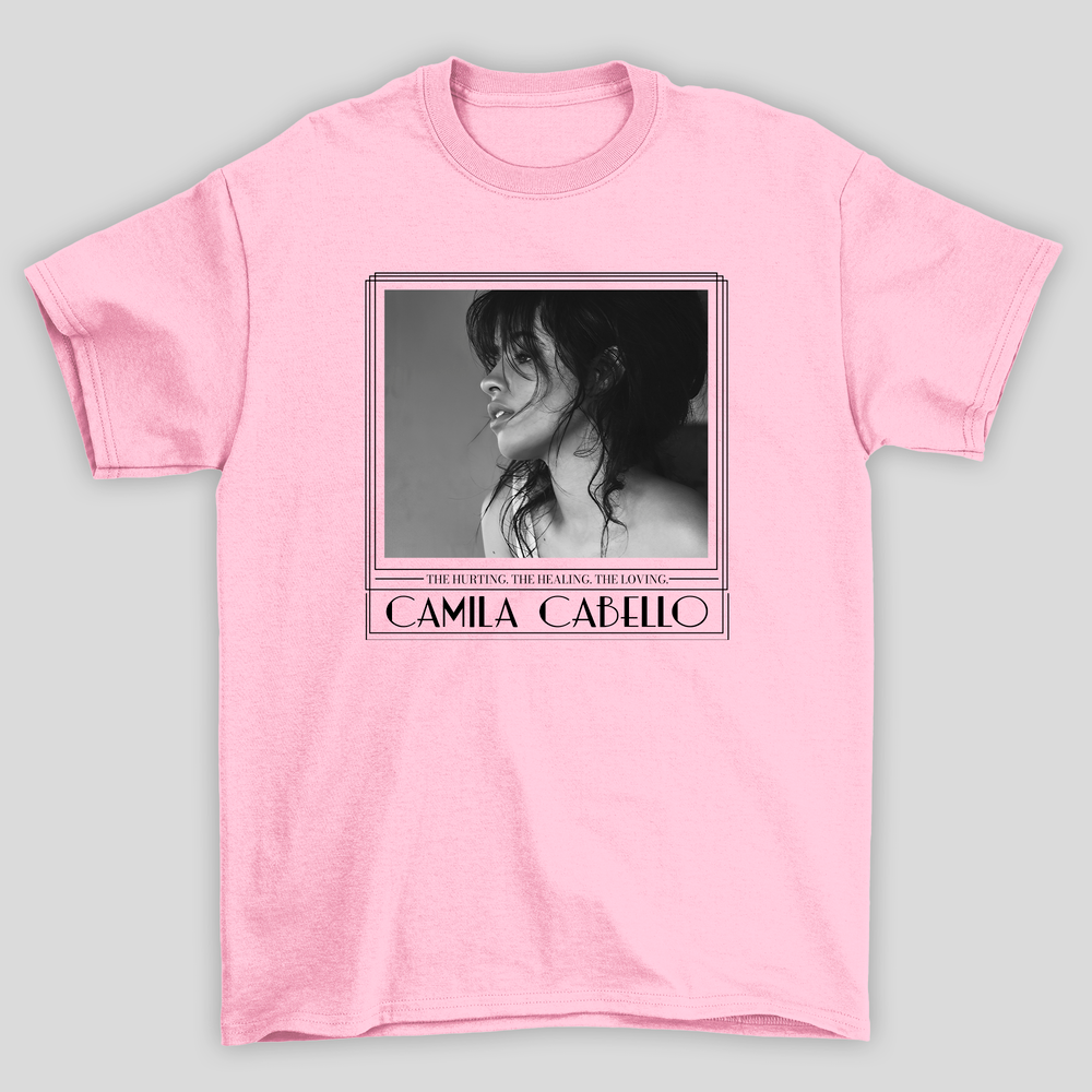Camiseta Básica Camila Cabello Hurting Healing Loving