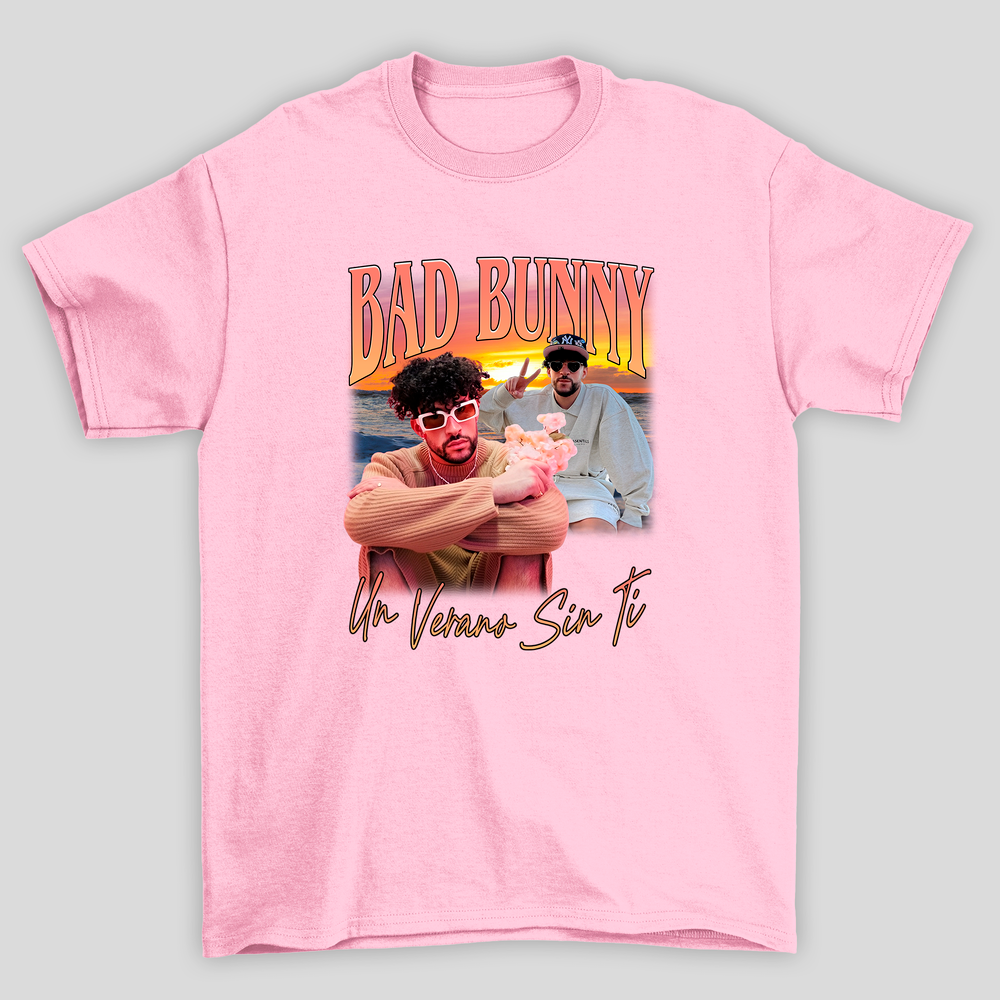 Camiseta Básica Bad Bunny Sunset