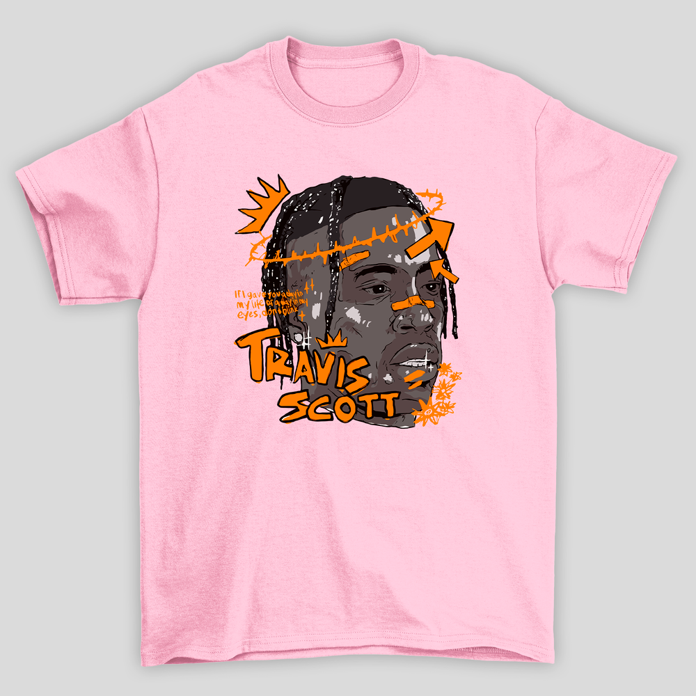 Camiseta Básica Travis Scott Orange