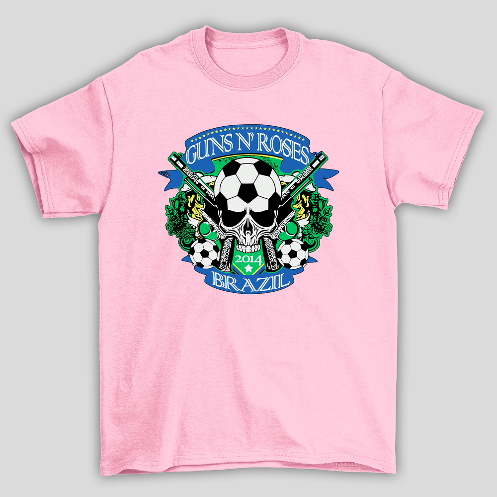 Camiseta Básica Guns N' Roses Brazil 2014 Retro