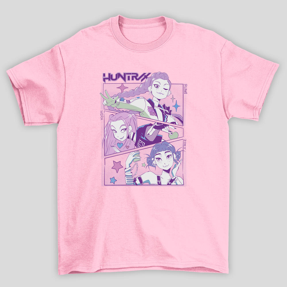 Camiseta Básica Kpop Demon Hunters Huntrix Colors