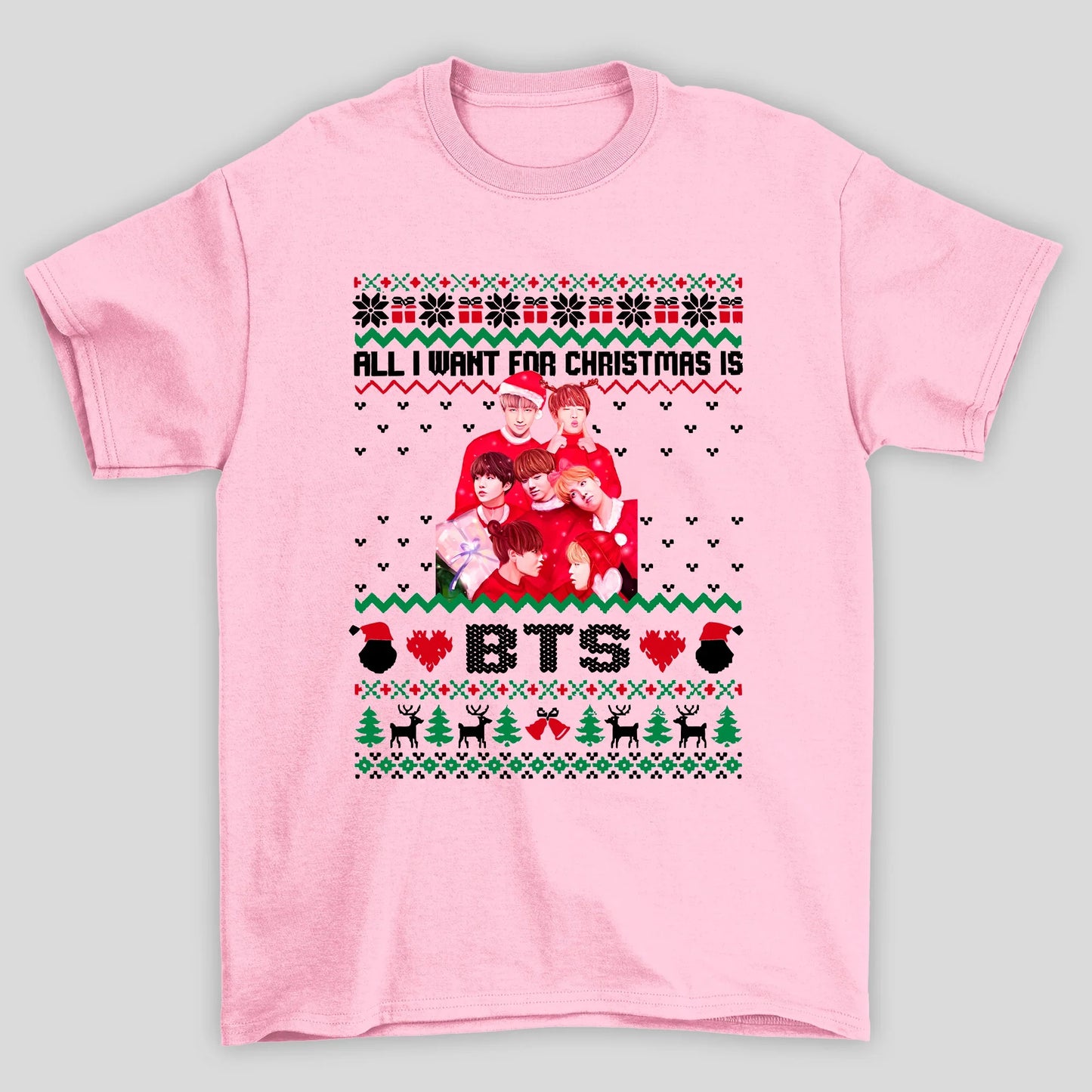 Camiseta Básica Christmas Bts