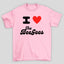 Camiseta Básica Unissex I Love The Bee Gees