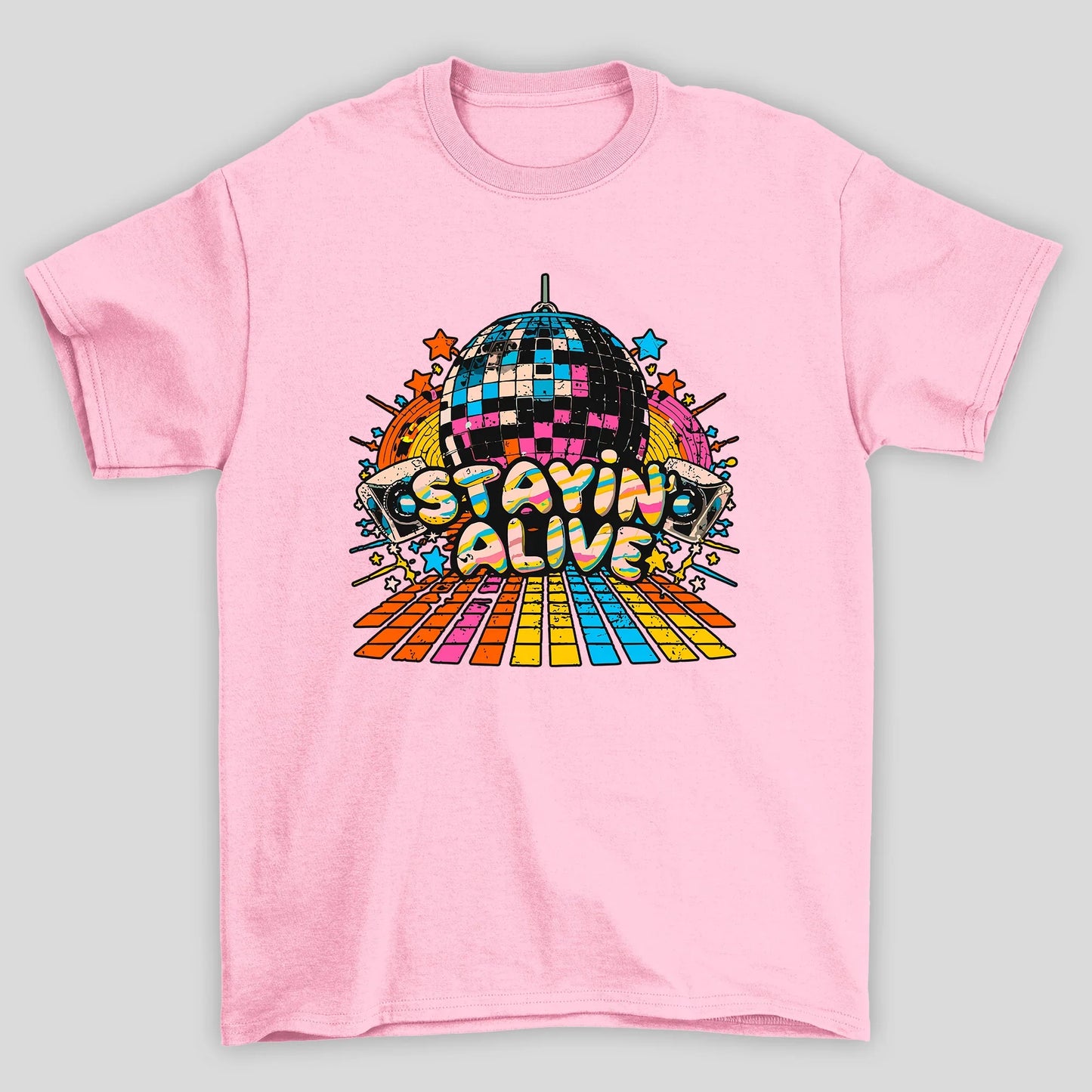 Camiseta Básica Bee Gees Stayin' Alive Globo