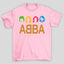 Camiseta Básica Abba Silhueta Colorida