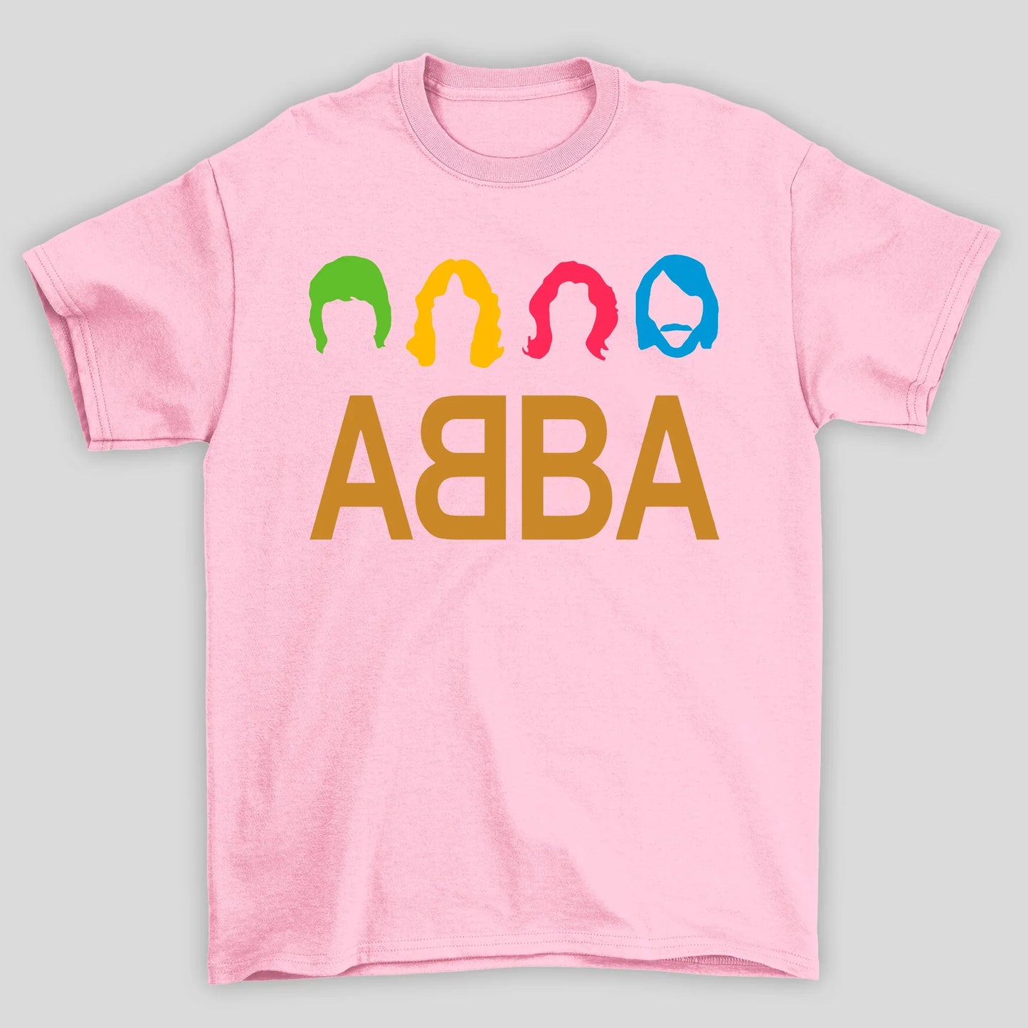 Camiseta Básica Abba Silhueta Colorida