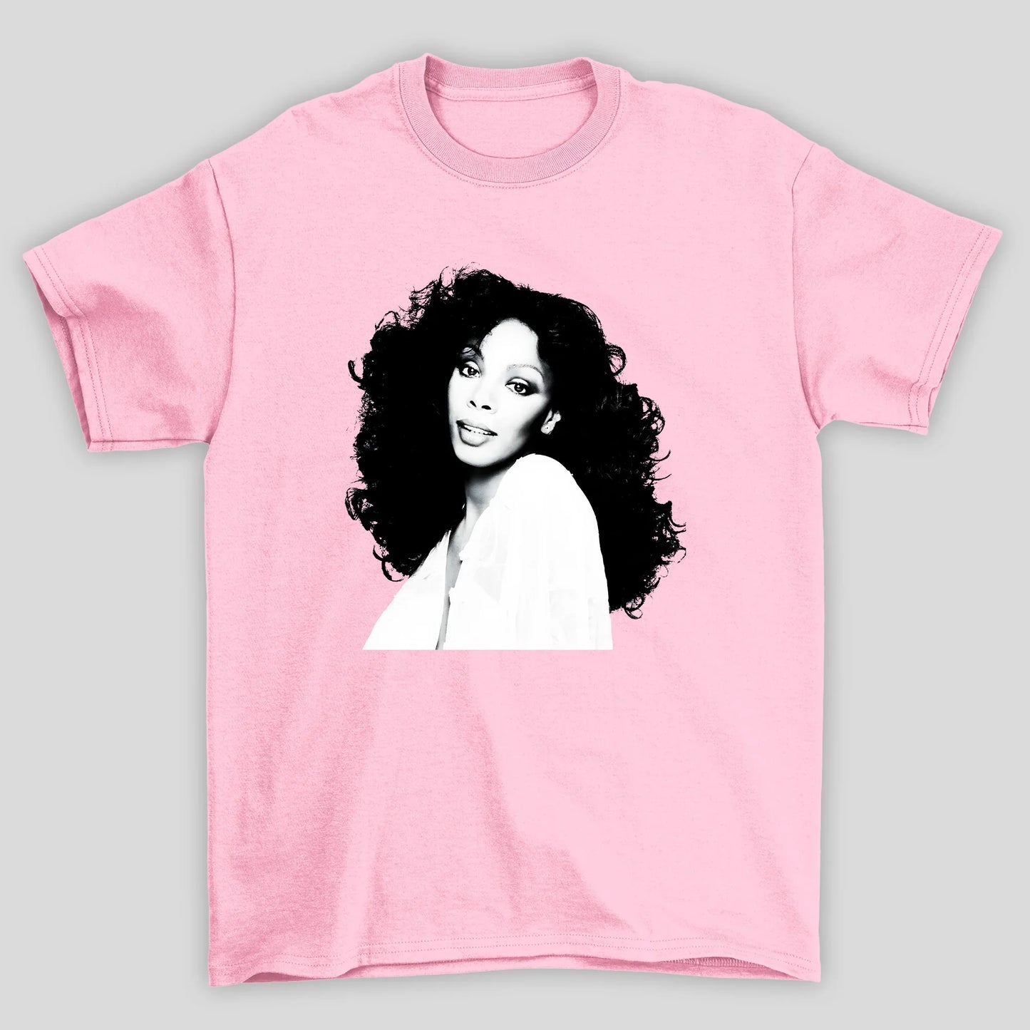 Camiseta Básica Donna Summer Foto Preto e Branco