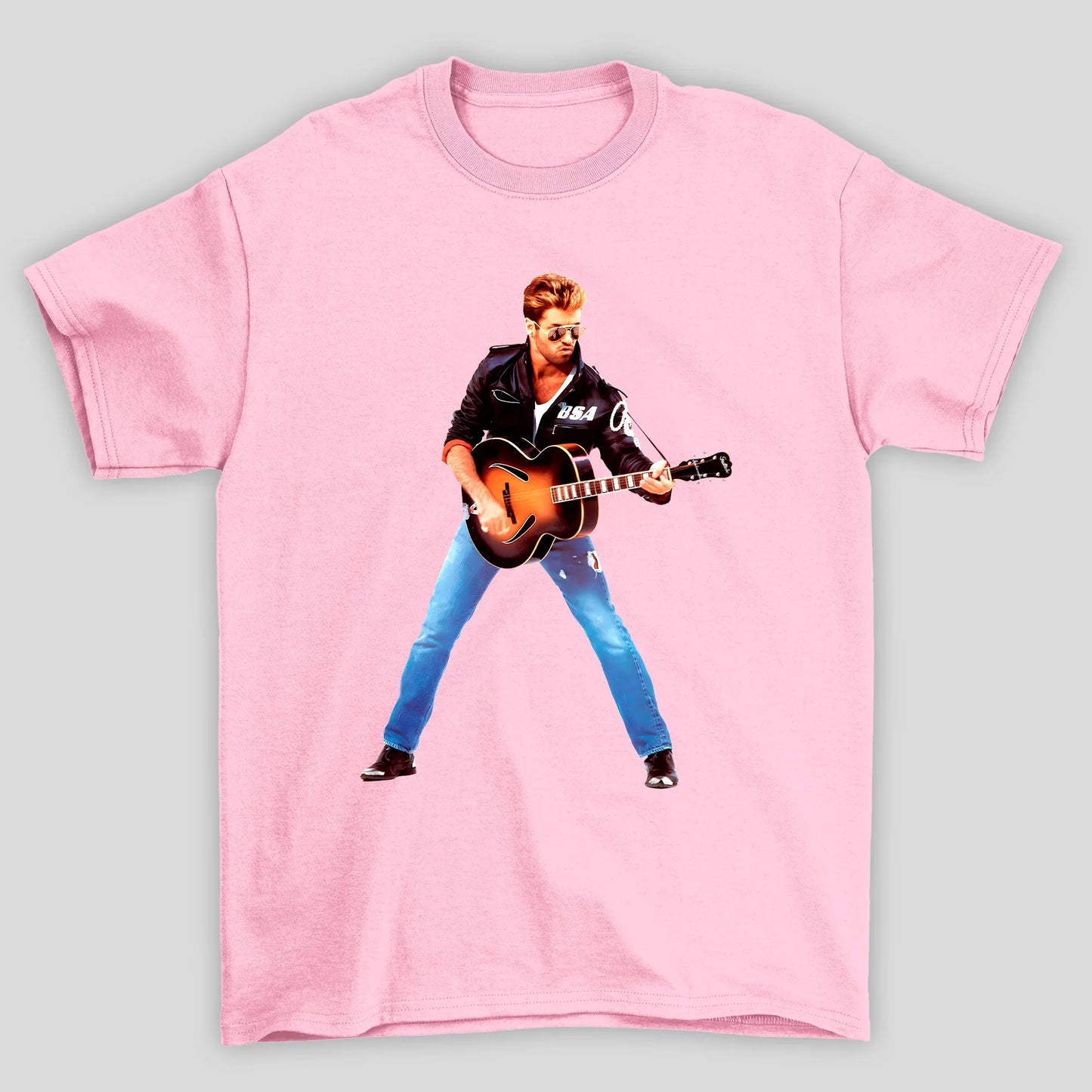 Camiseta Básica George Michael Foto Guitarra