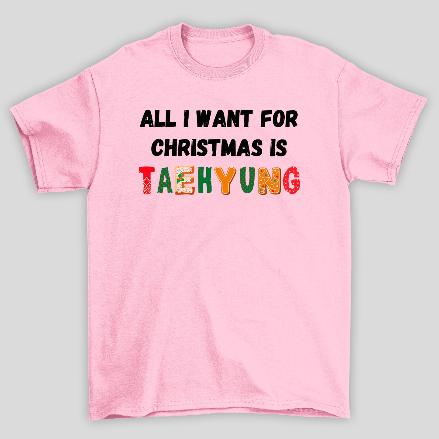 Camiseta Básica Christmas BTS All I Want For Christmas Is Taehyung