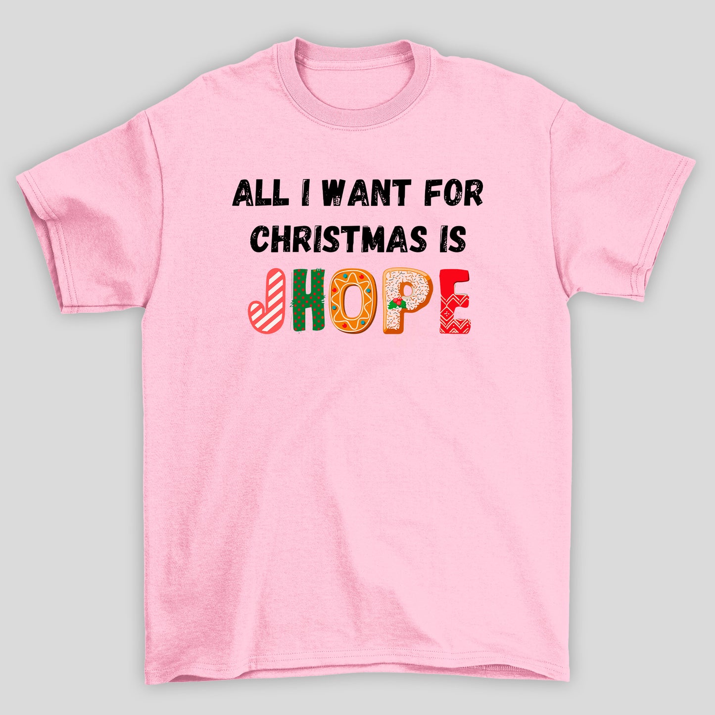 Camiseta Básica Christmas BTS All I Want For Christmas Is JHope