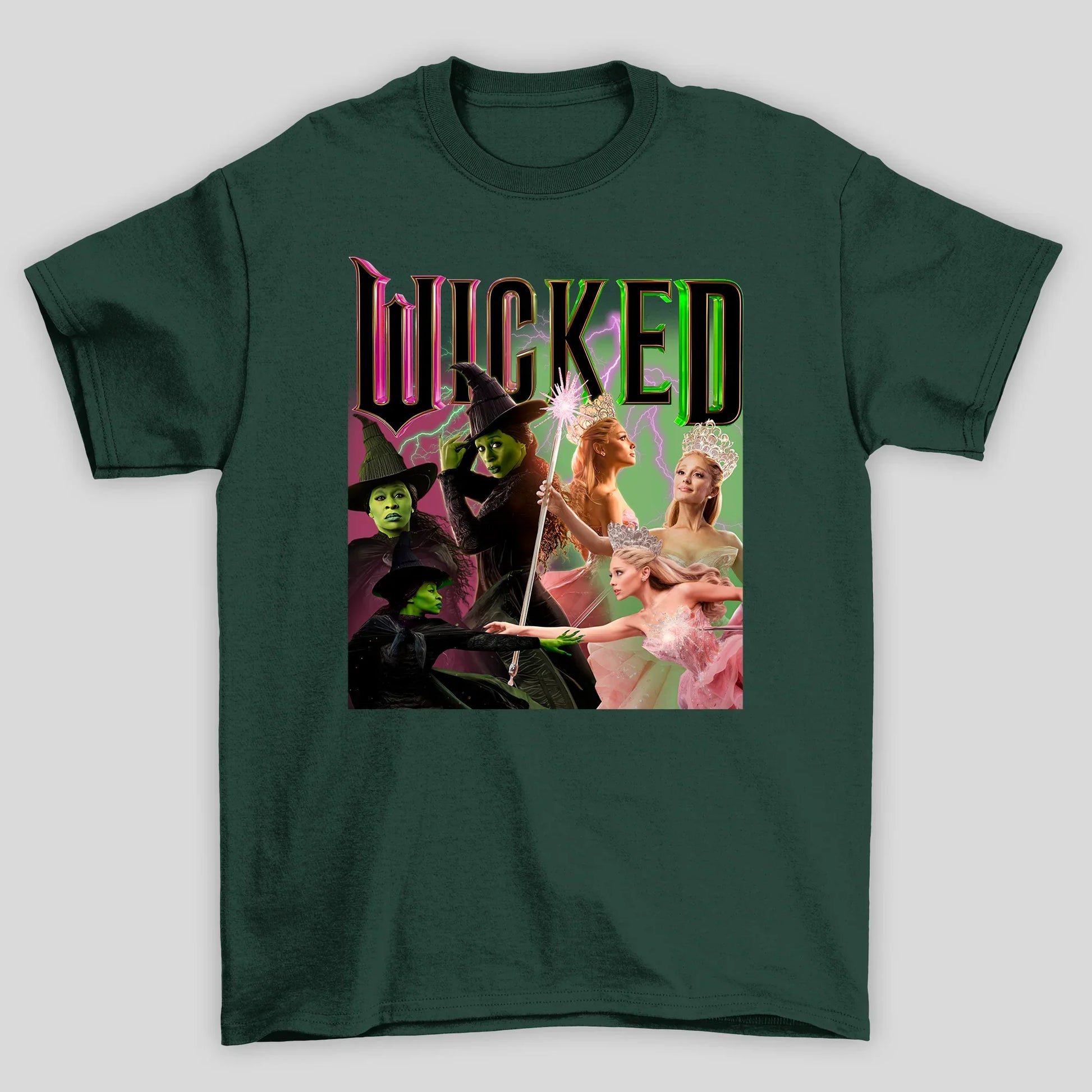Camiseta Básica Ariana Grande Wicked Movie Collab- verde