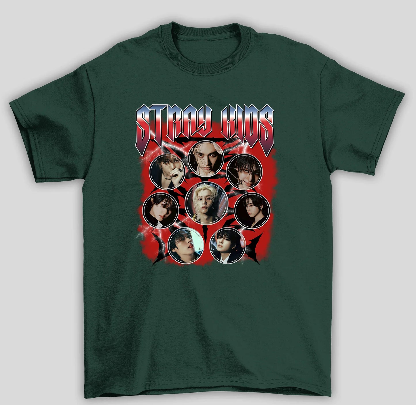 Camiseta Básica Stray Kids Group Collage