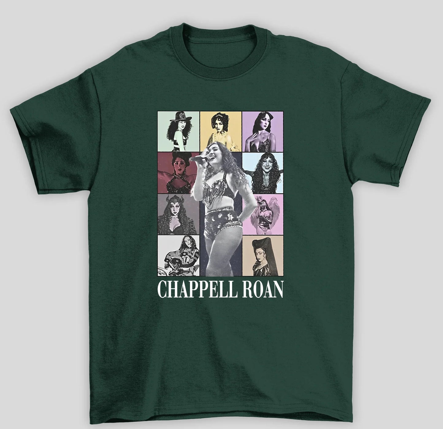 Camiseta Básica Chappel Roan Collage- verde