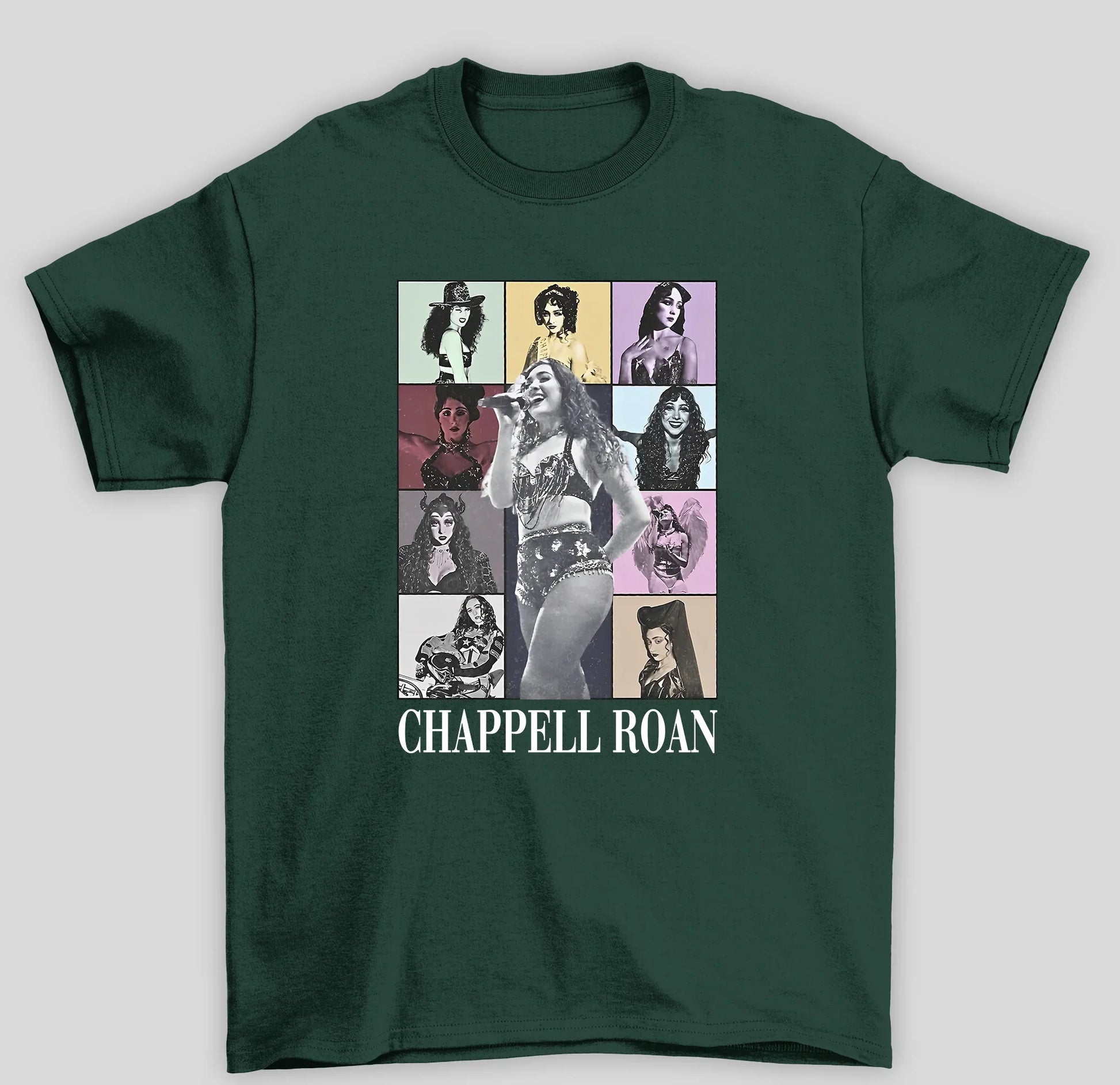 Camiseta Básica Chappel Roan Collage- verde