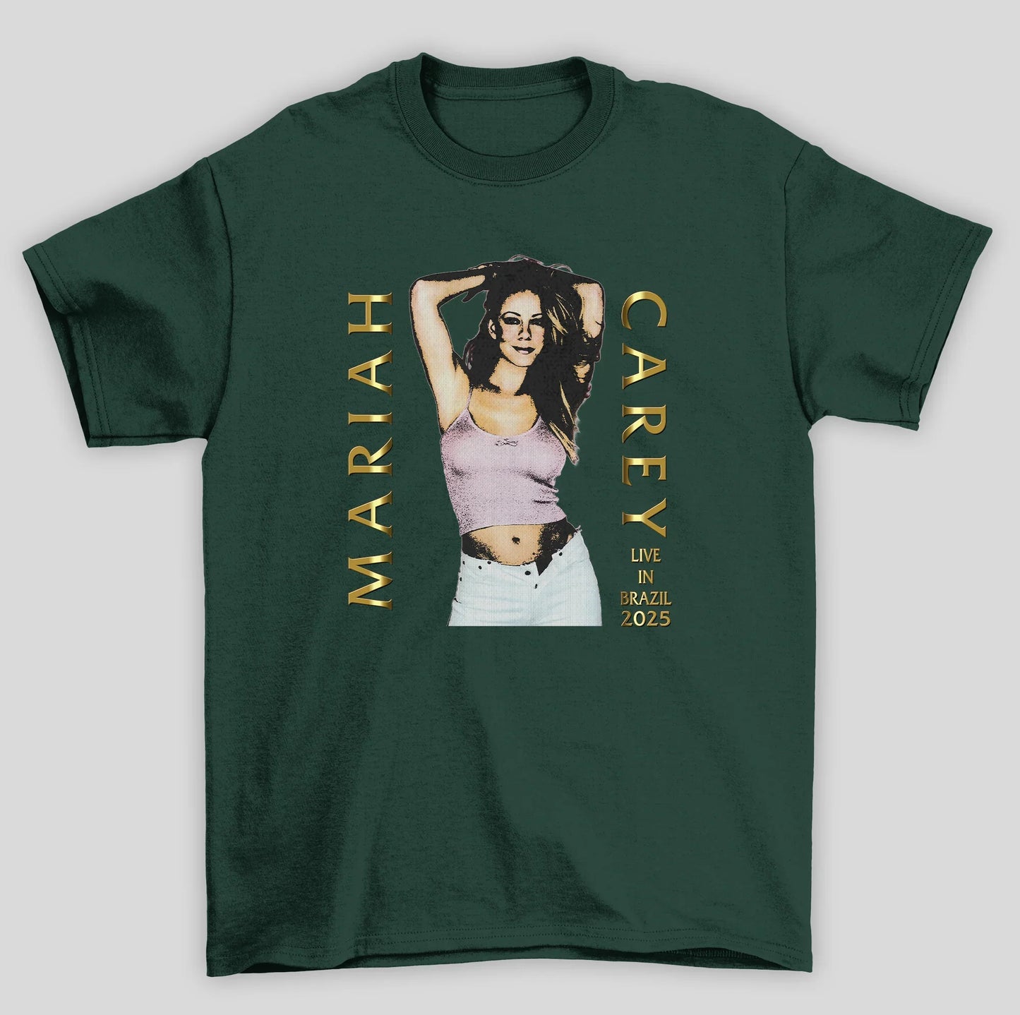 Camiseta Básica Unissex Mariah Carey Live In Brazil