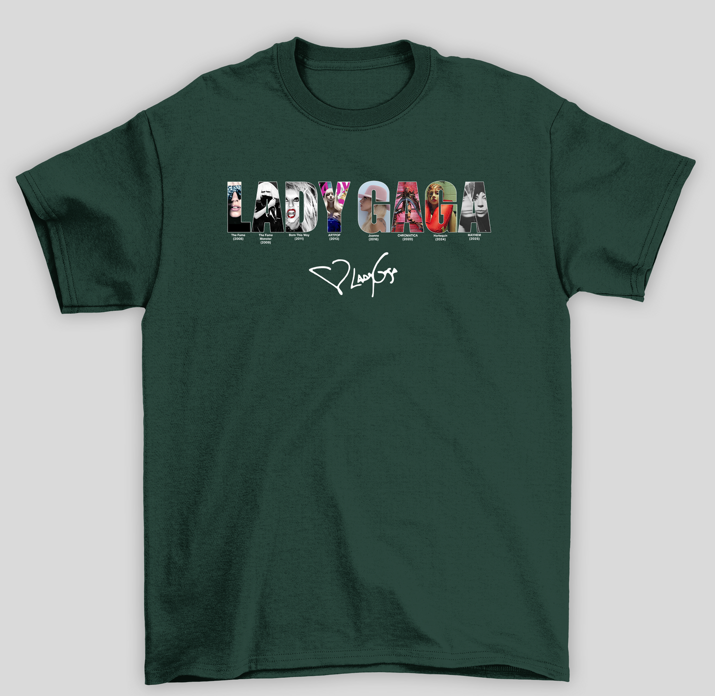 Camiseta Básica Lady Gaga Eras