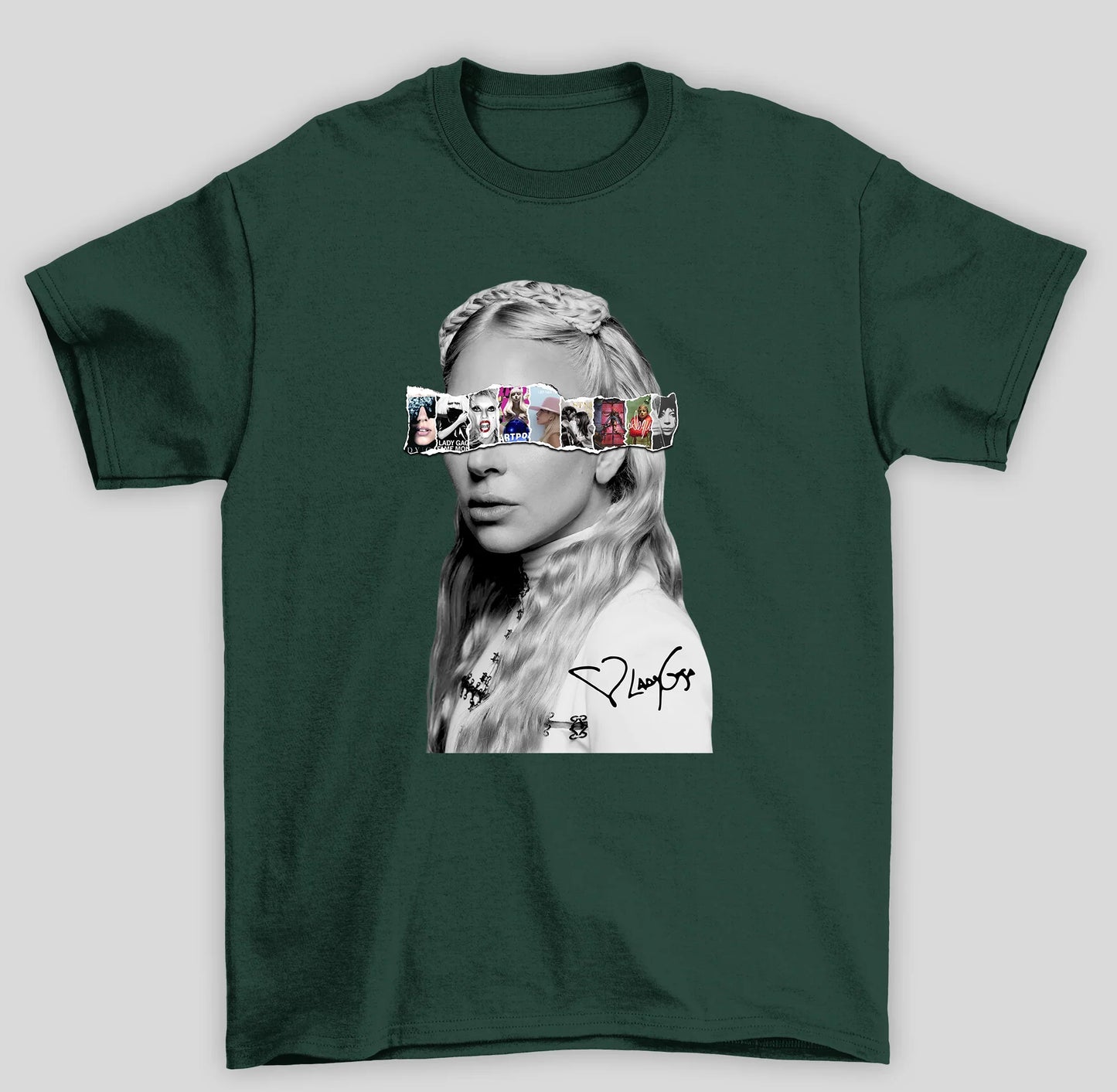 Camiseta Básica Lady Gaga Albuns