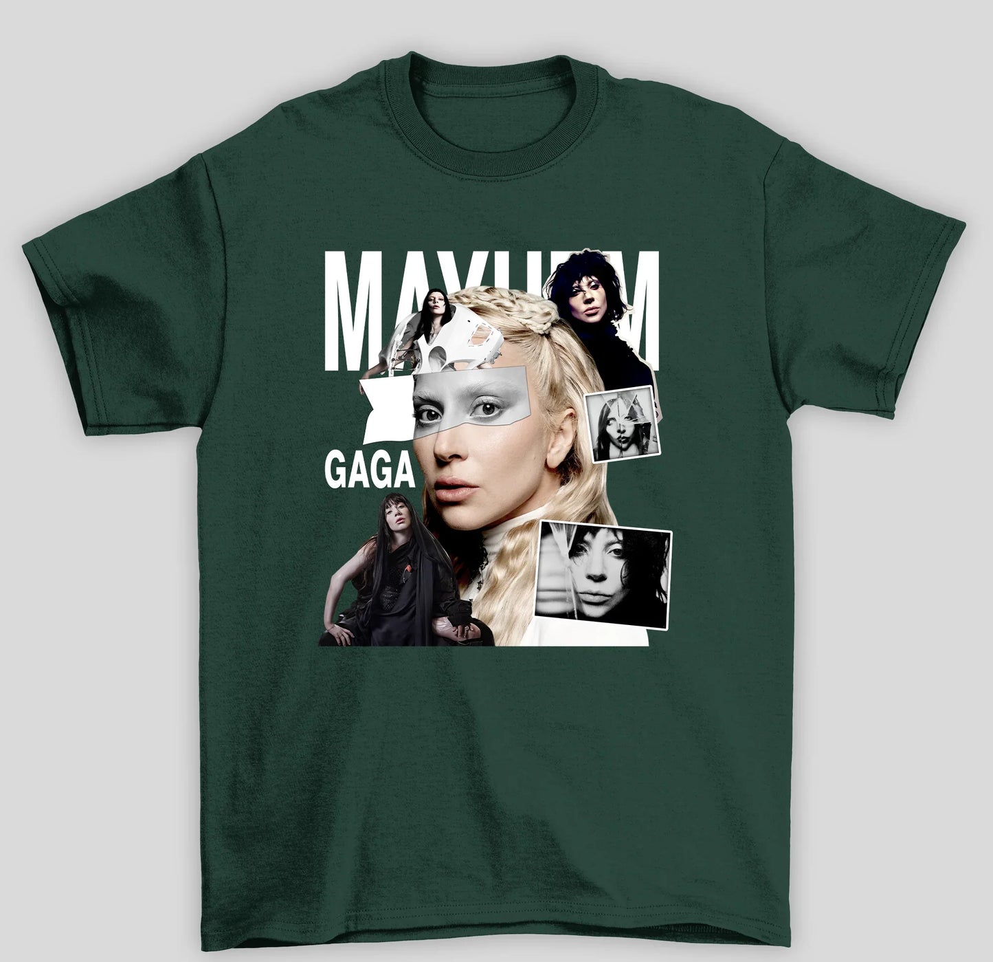 Camiseta Básica Lady Gaga Mayhem Collage