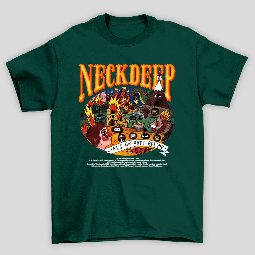 Camiseta Básica Neck Deep The Discography