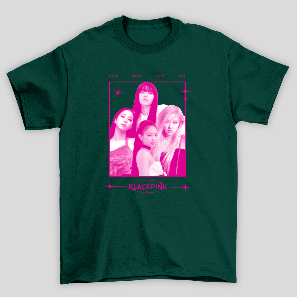 Camiseta Básica Blackpink Halftone Pink