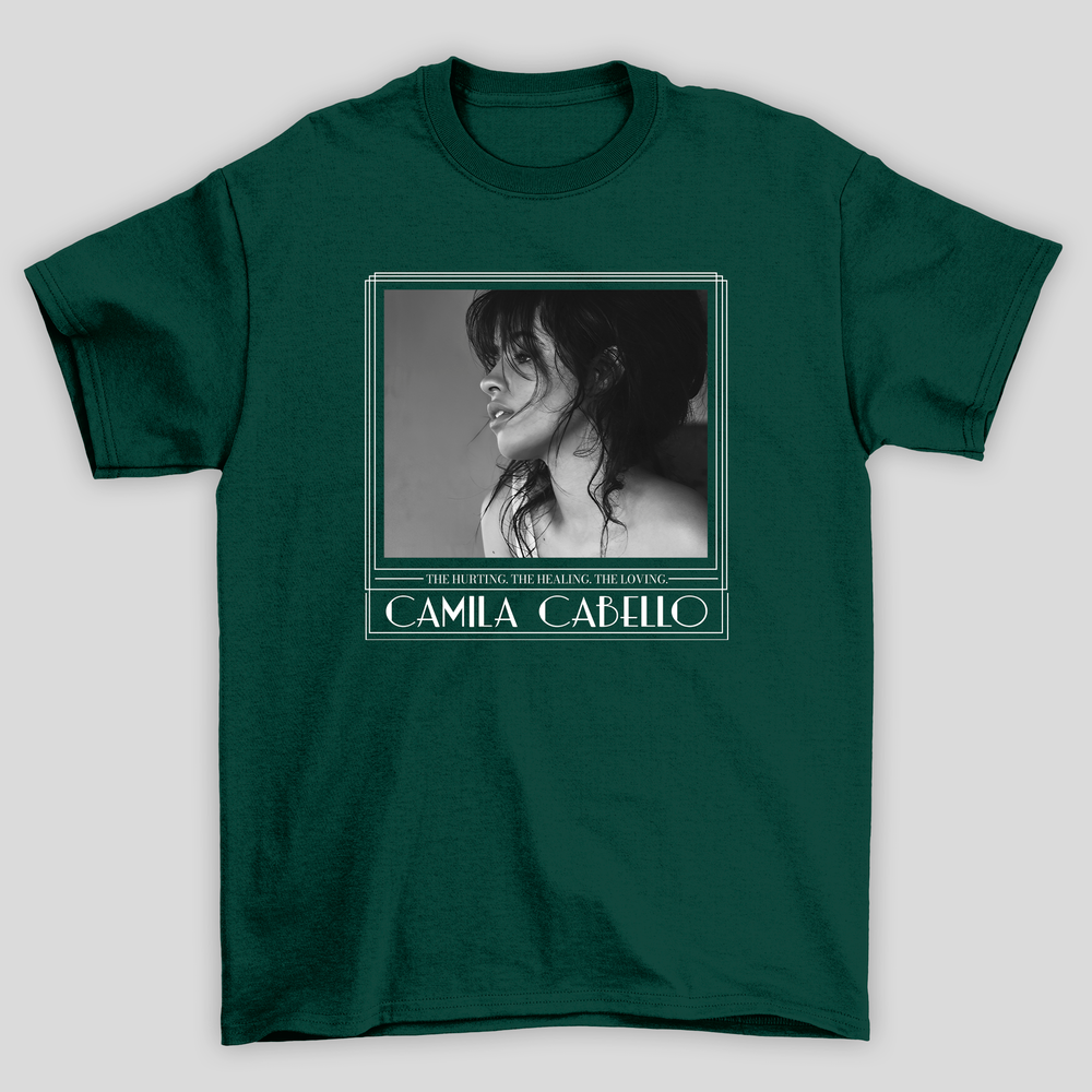Camiseta Básica Camila Cabello Hurting Healing Loving