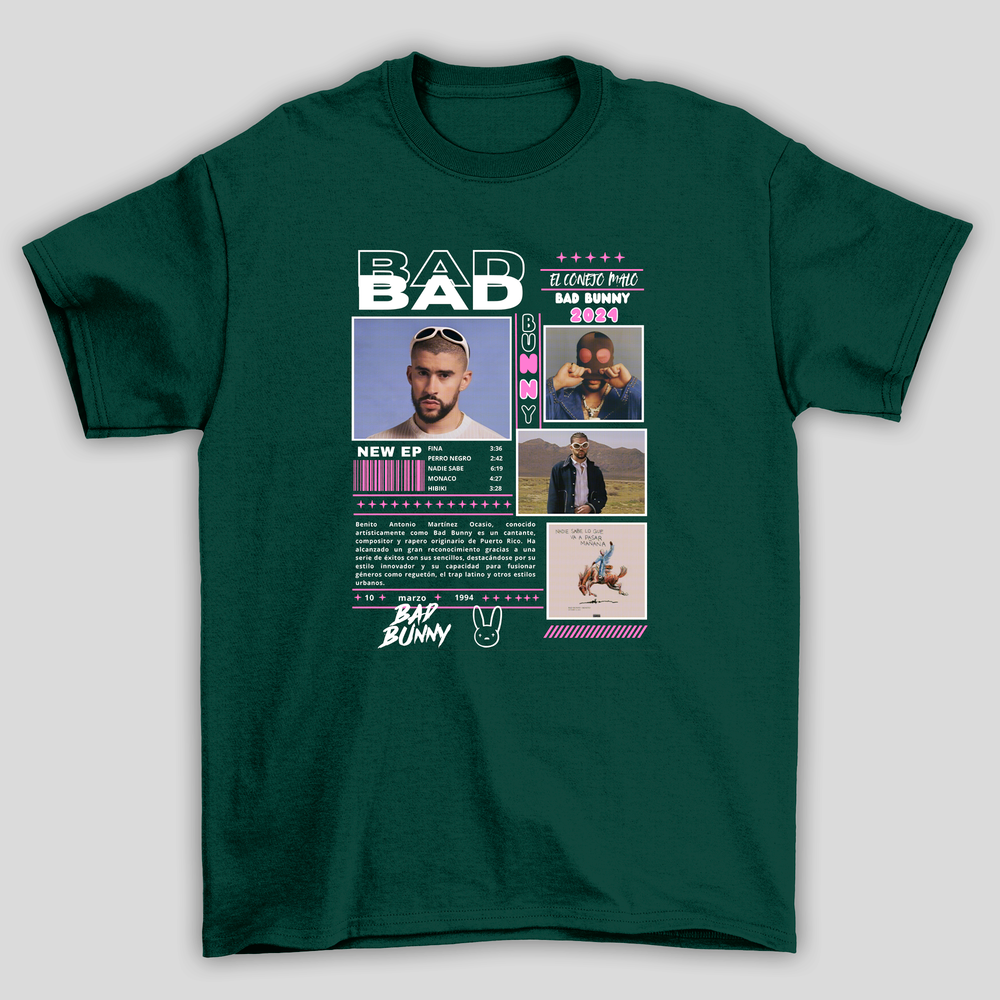 Camiseta Básica Bad Bunny El Conejo Malo