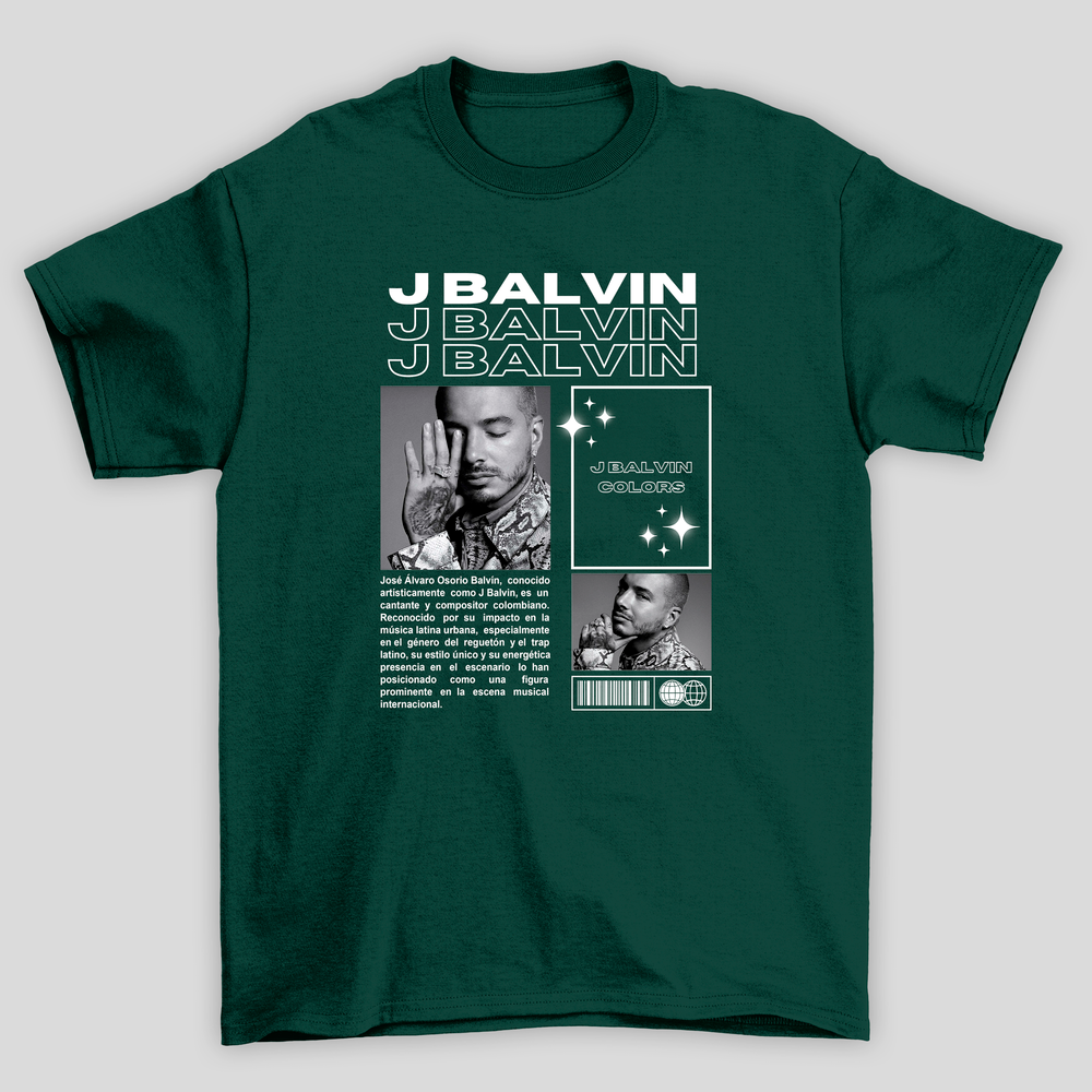 Camiseta Básica J Balvin B&W