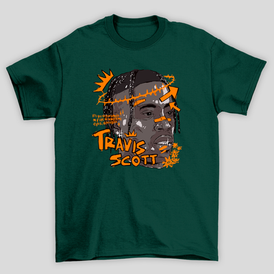 Camiseta Básica Travis Scott Orange