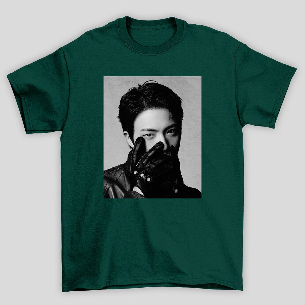Camiseta Básica BTS Jin Photo B&W