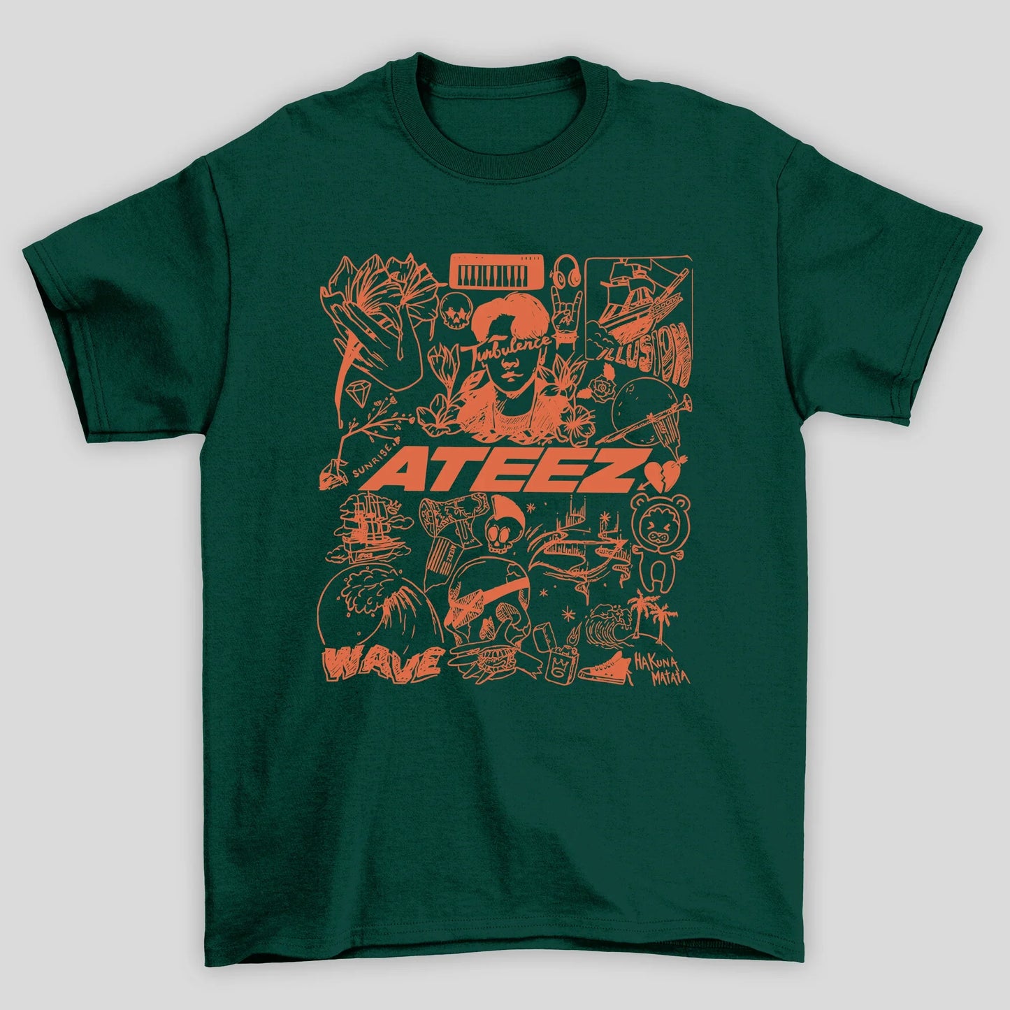 Camiseta Básica Ateez Art Tattoo
