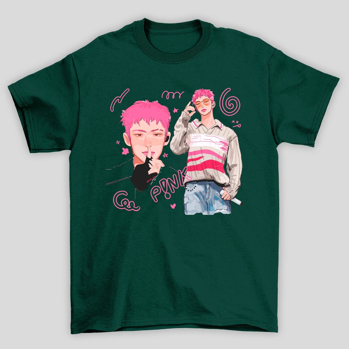 Camiseta Básica Ateez Pink Mingi