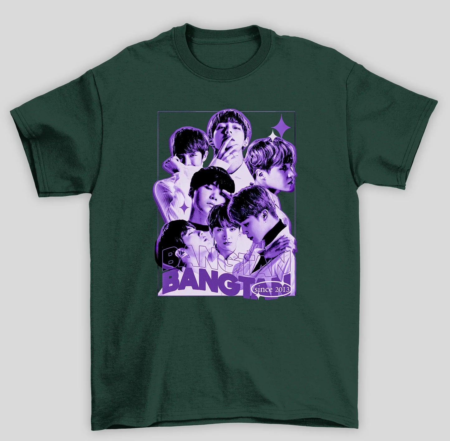 Camiseta Básica BTS Bangtan Since 2013- verde