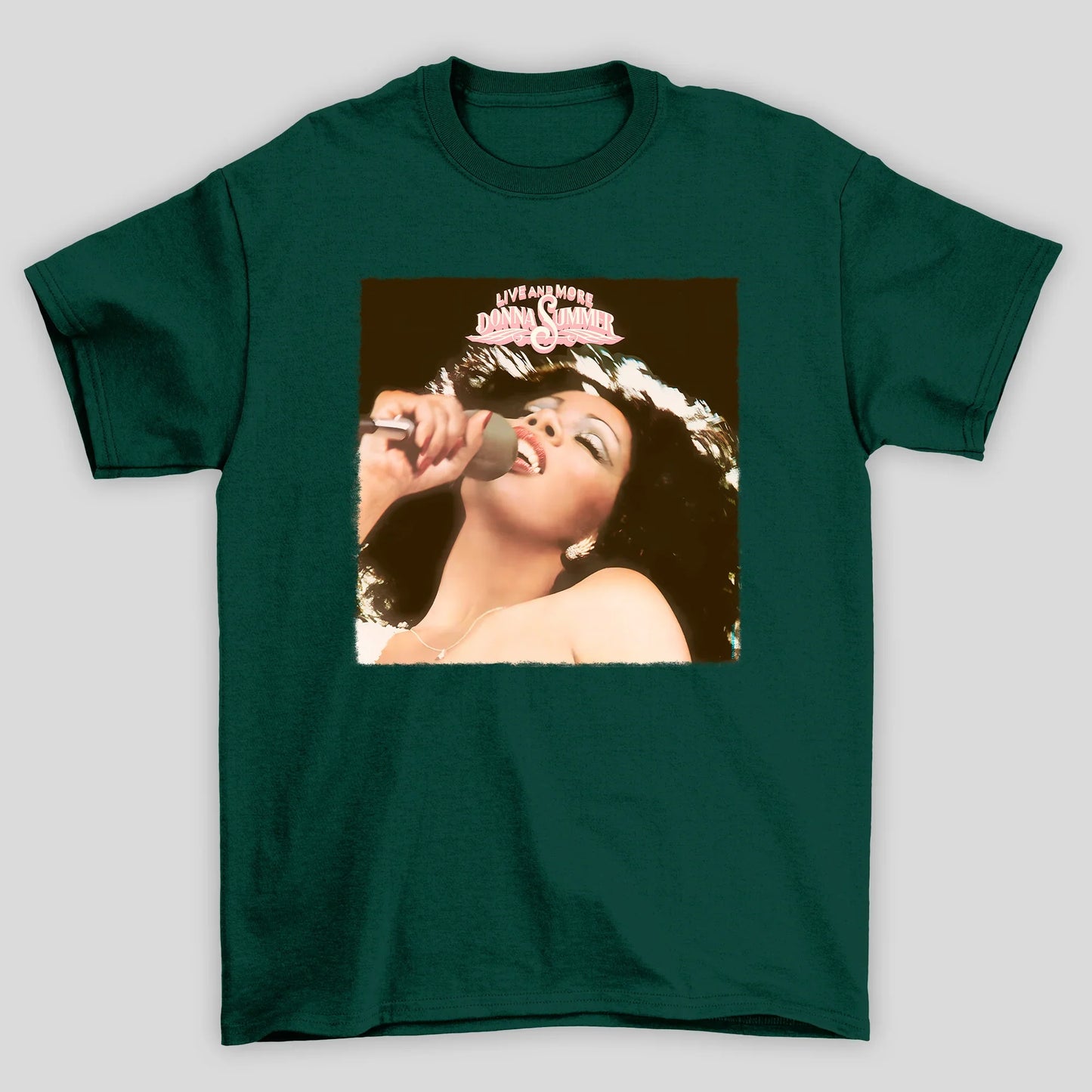 Camiseta Básica Donna Summer Capa Album Live And More