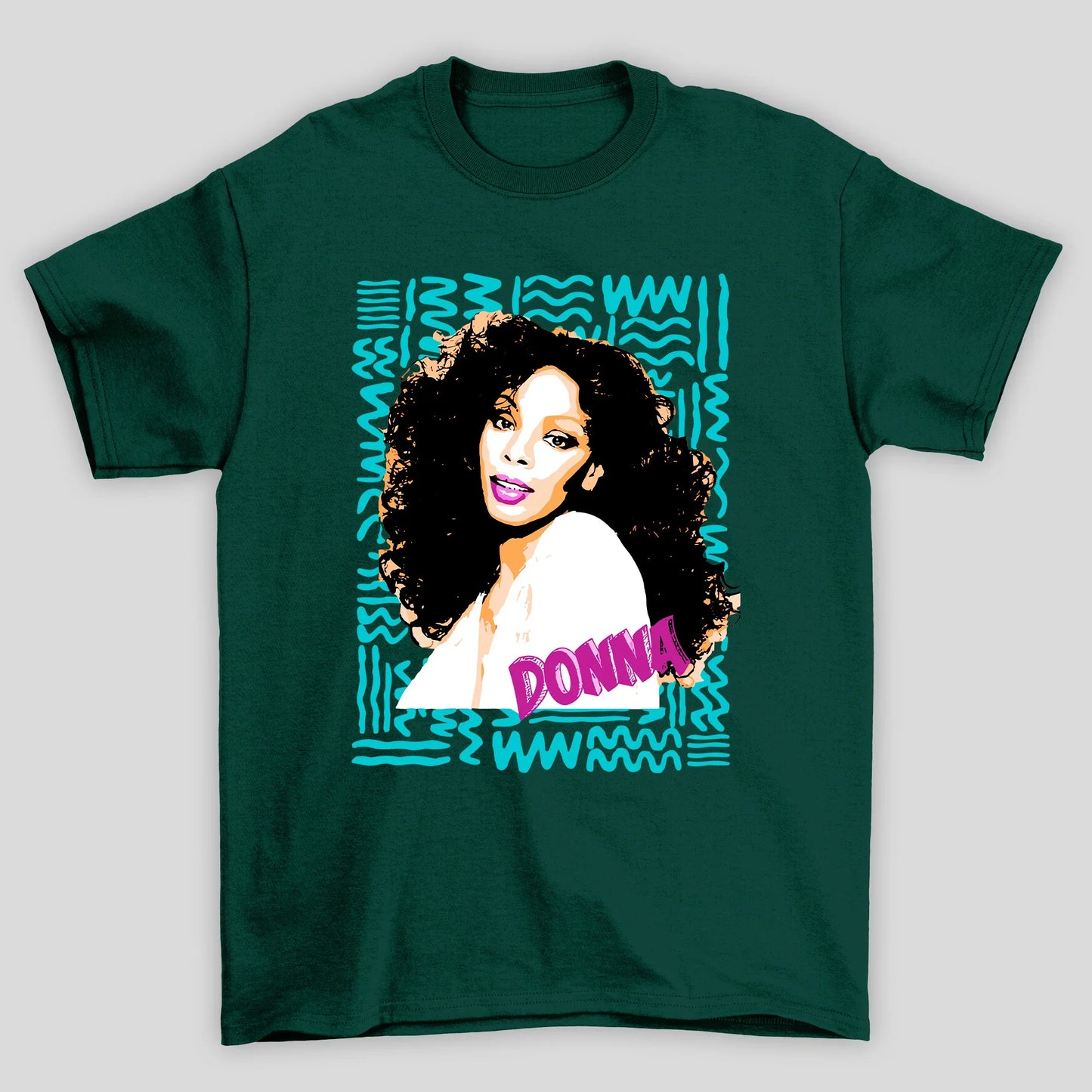 Camiseta Básica Donna Summer Foto Cartoon