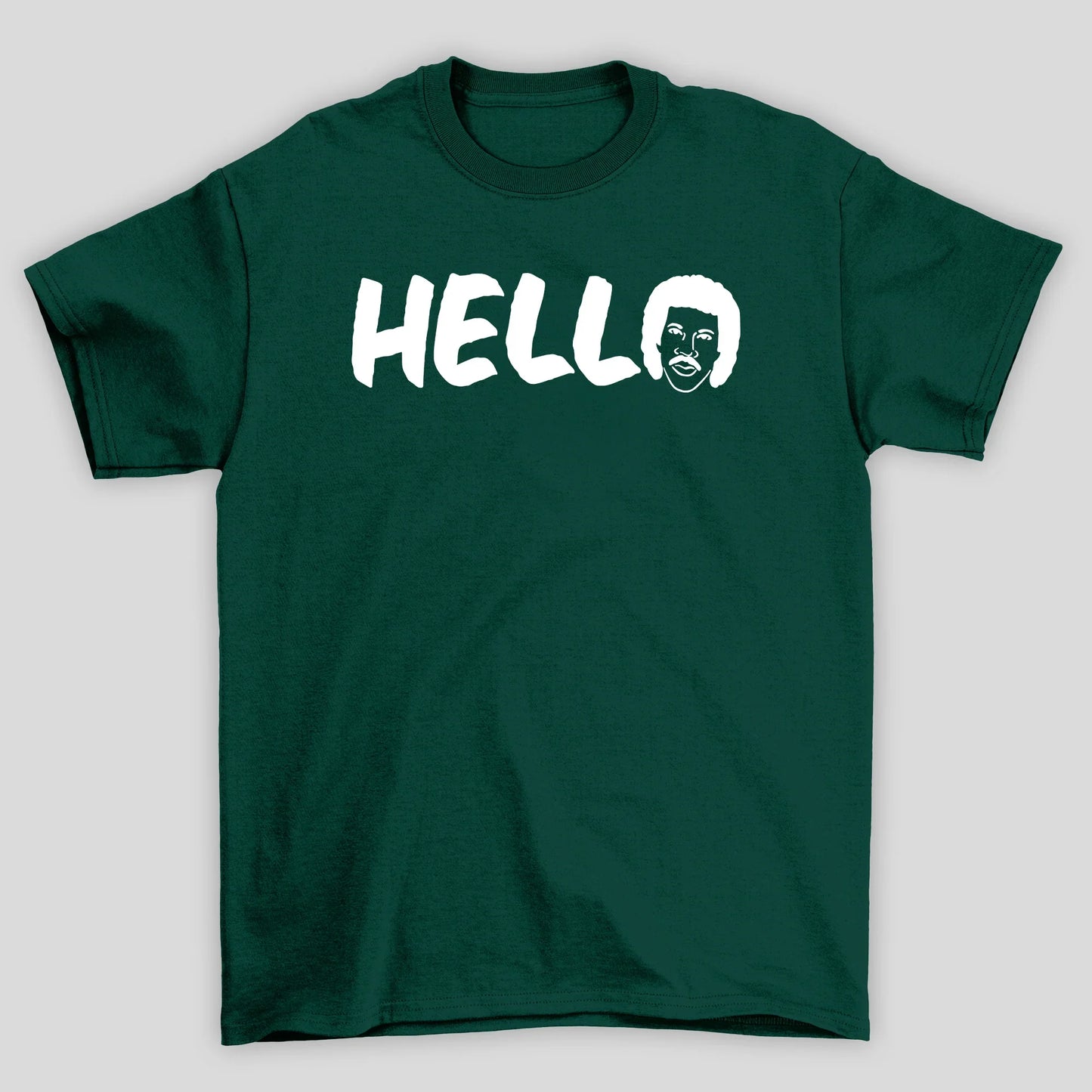 Camiseta Básica Lionel Richie Hello Rosto