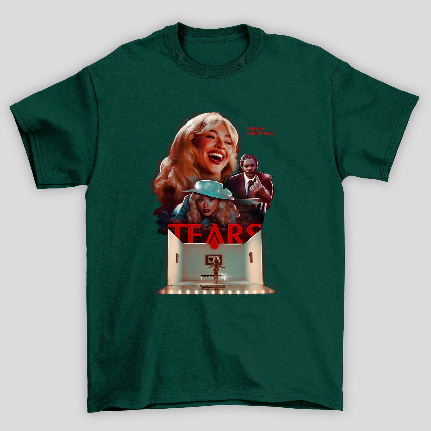 Camiseta Básica Sabrina Carpenter Collab Tears