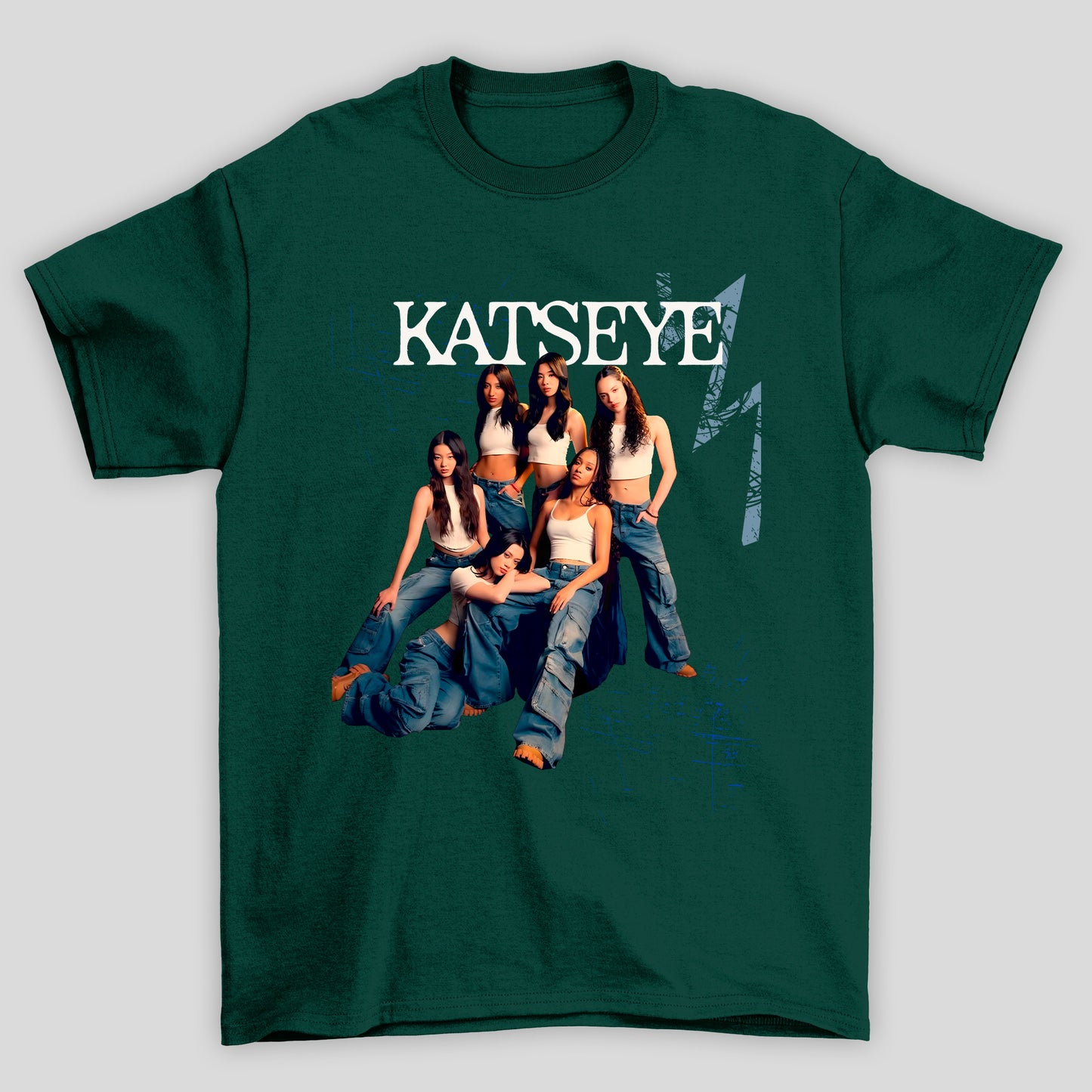 Camiseta Básica Katseye Grupo Poster