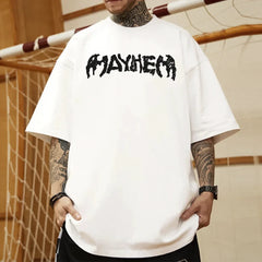 Camiseta Oversized Lady Gaga Mayhem Logo