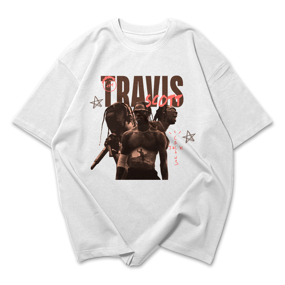 Camiseta Oversized Travis Scott Collage