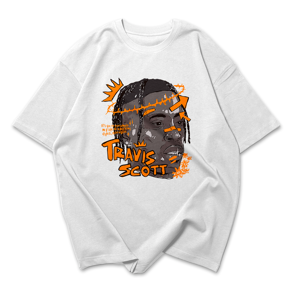 Camiseta Oversized Travis Scott Orange