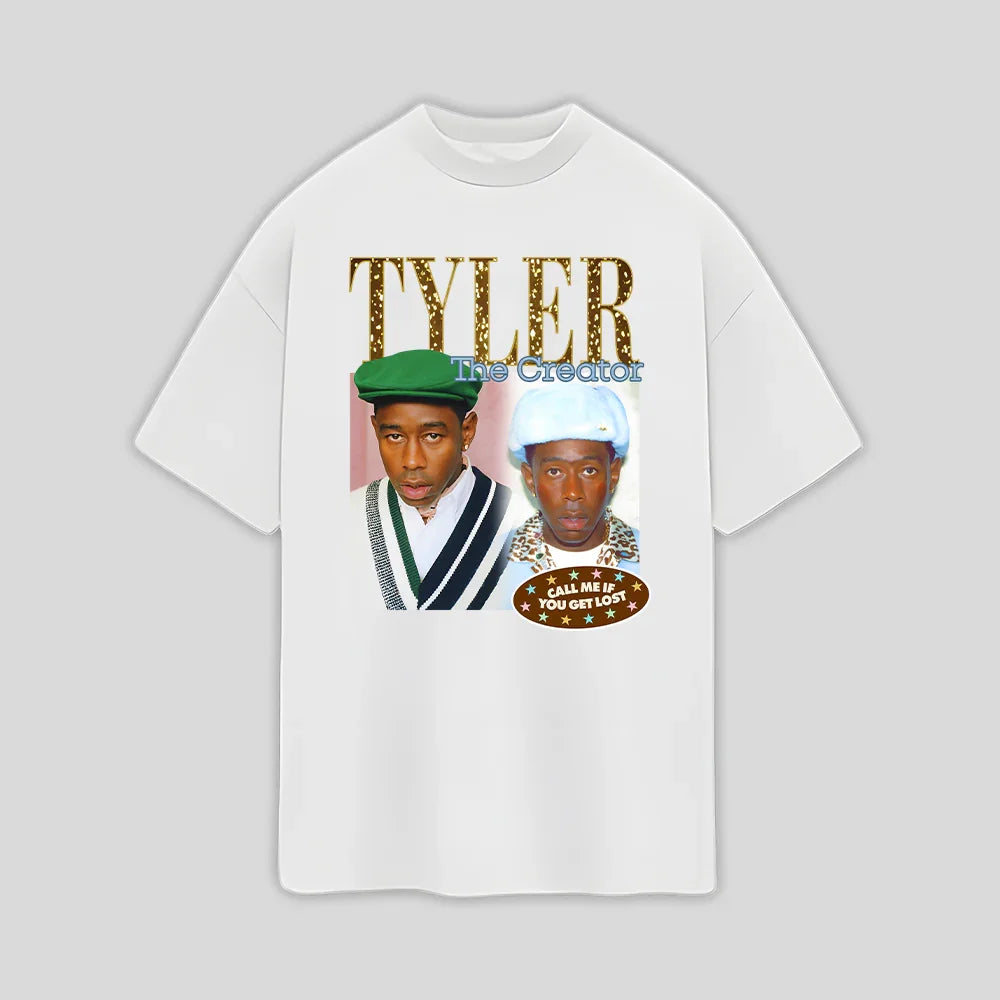 Camiseta Oversized Tyler The Creator Graphic- branco