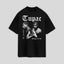 Camiseta Oversized Tupac Rapper 2pac- preto