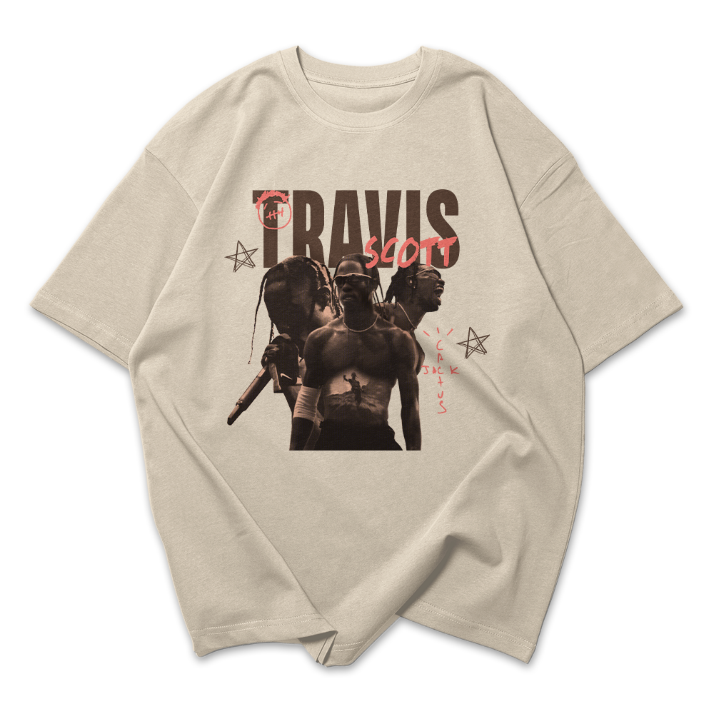Camiseta Oversized Travis Scott Collage