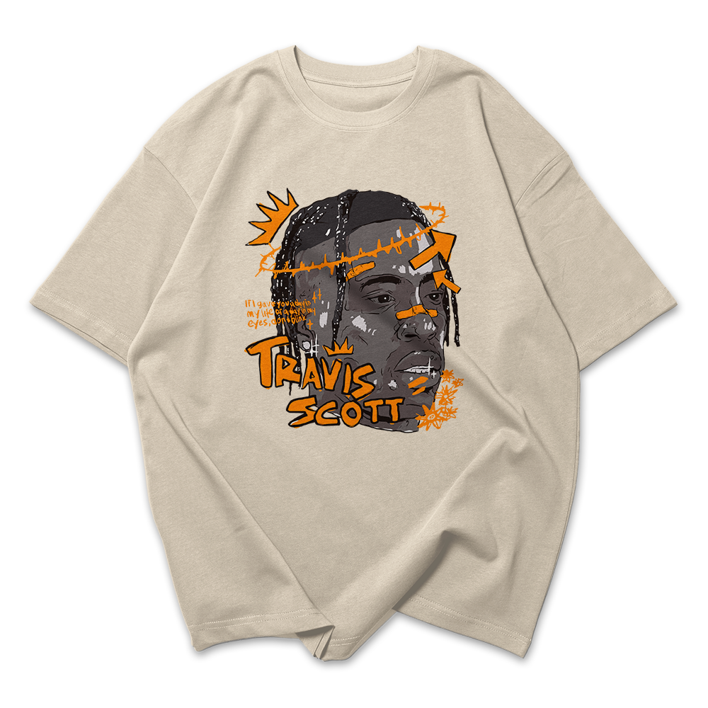 Camiseta Oversized Travis Scott Orange