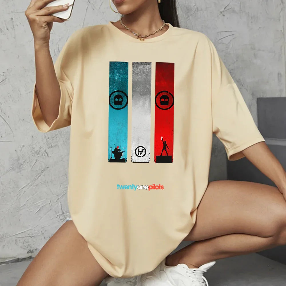 Camiseta Oversized Twenty One Pilots Aesthetic