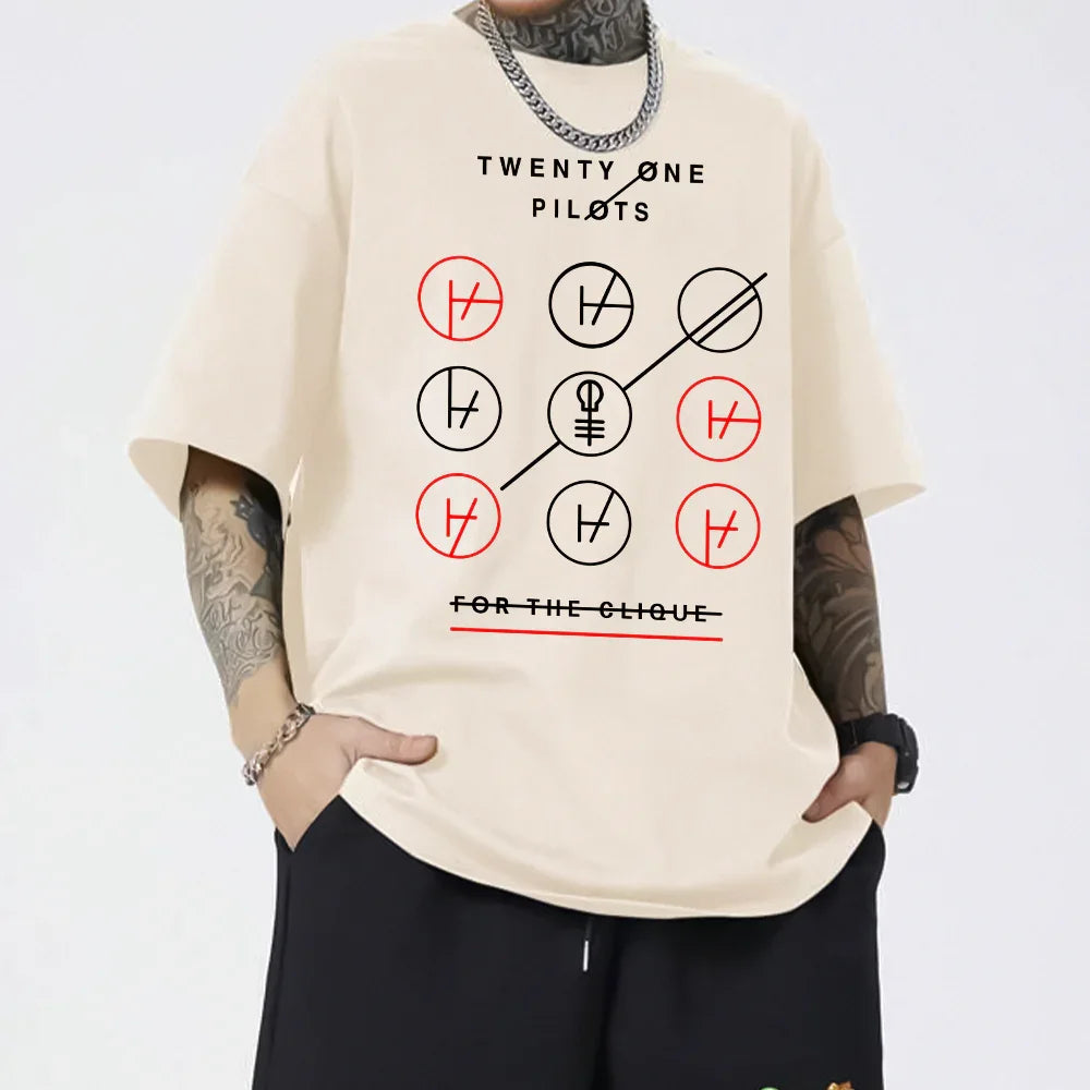 Camiseta Oversized Twenty One Pilots For The