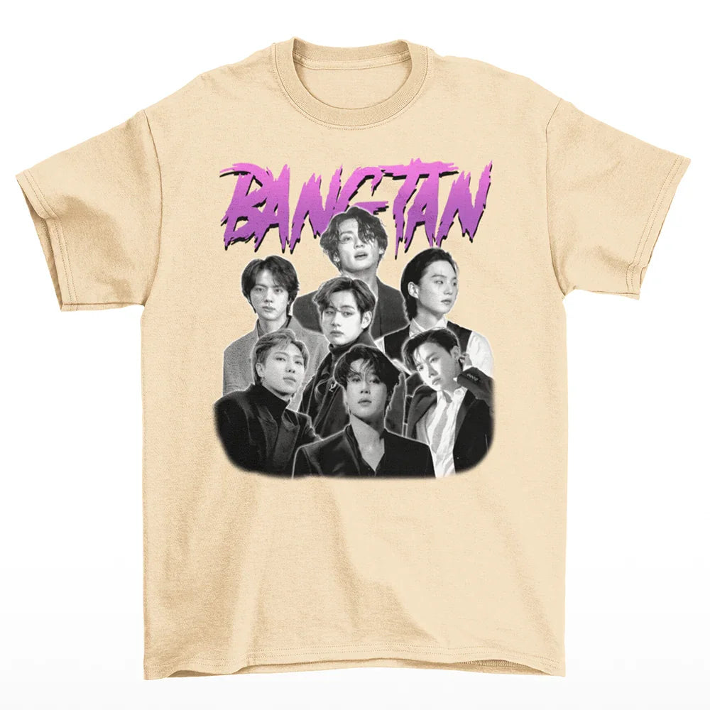 camiseta basica pérola bangtan bts