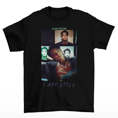 Camiseta Básica BTS Jungkook I Am Still-PRETO
