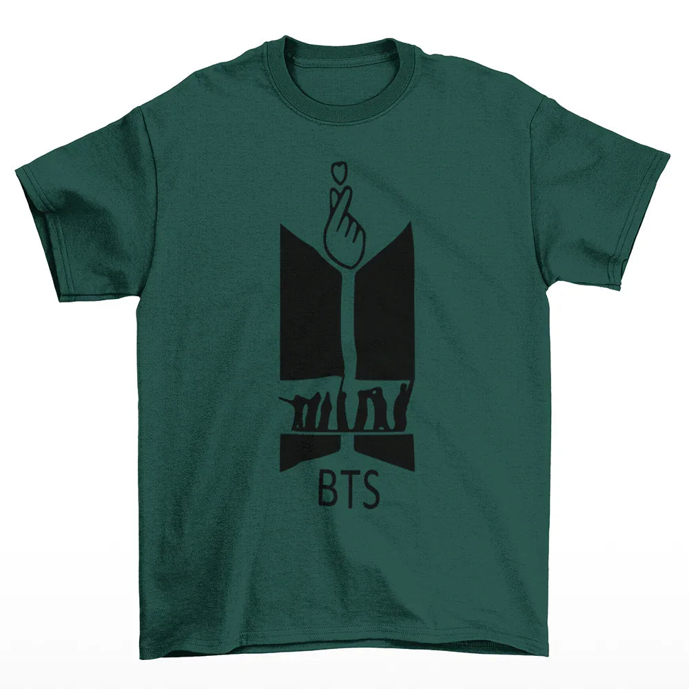 Camiseta Básica BTS The Logo- Verde