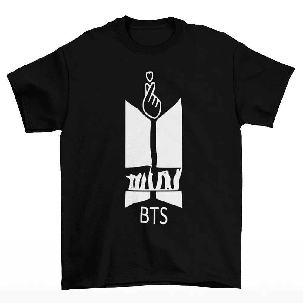 Camiseta Básica BTS The Logo- Preto